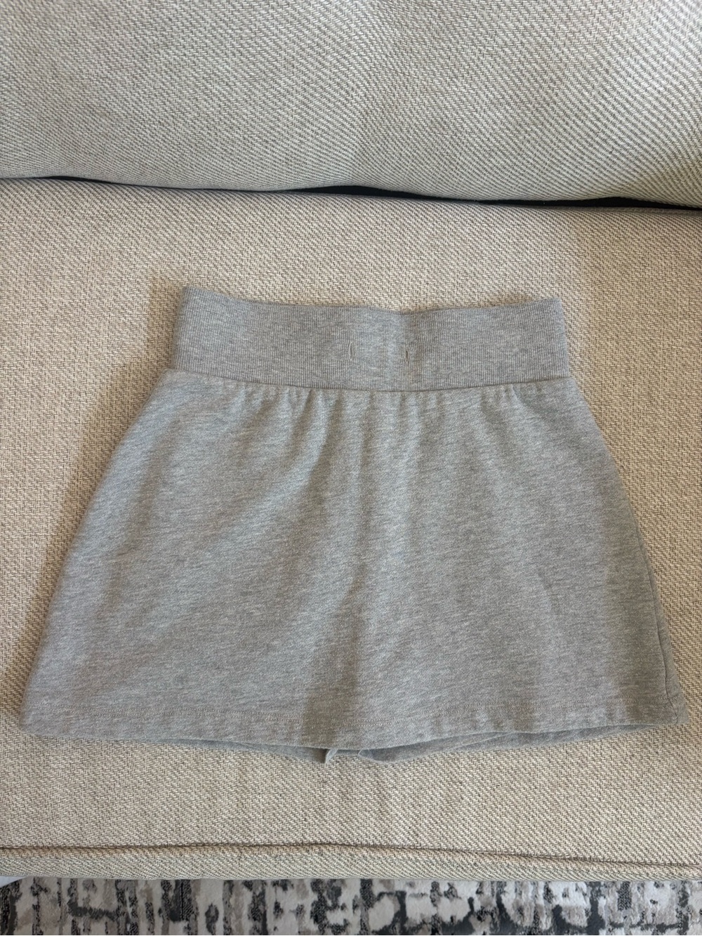 Urban Social Women’s Terry Cloth Cotton Sweat Skort, Grey Heather, Size Small